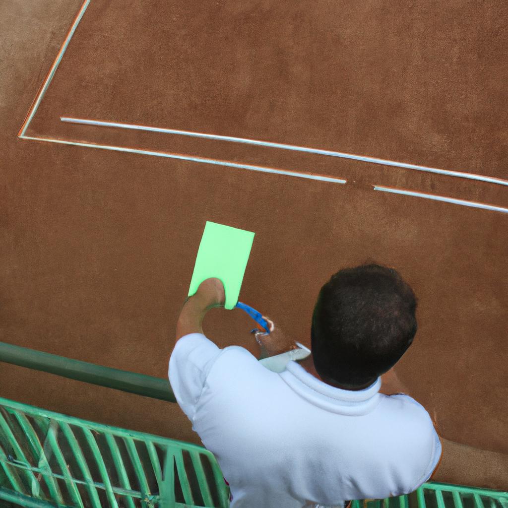 Person making tennis court reservation